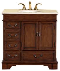 Bathroom vanity and sink combo carved cabinet with black granite top | backsplash included, antique white gold brushed. 36 Inch Dark Brown Bathroom Vanity With Single Sink Marble Traditional Traditional Bathroom Vanities And Sink Consoles By Luxury Bath Collection Hyp 0212 Cm Uic 36 Houzz
