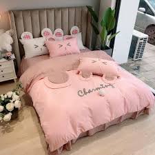 Charming Pink Kids 100 Cotton Kids Bedding Set In 2020 Cotton Kids Bedding Kids Bedding Sets Bedding Set