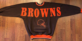 Official facebook page of the cleveland browns. Vintage Cleveland Browns Crewneck Sweatshirt Men S Size Xl Big Spell Out Brown Orange Mens Sweatshirts Sweatshirts Crew Neck Sweatshirt