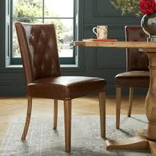 Westminster dining chair pu/timber seat *solid oak. Leather Dining Chairs Modern Traditional Oak Furniture Uk