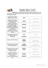 Sewing Tools Worksheet Free Esl Printable Worksheets Made By Teachers Classroom Sewing Teaching Sewing Sewing Equipment