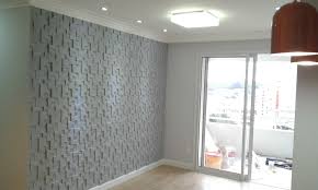 Decoracao Com Gesso Forro Em Drywall E Parede Em Gesso 3d A Pintura Foi Feita Em Dois Tons De Cinza O Ma Parede 3d Gesso Decoracao Em Gesso Paredes De Gesso Papel de parede para sala. parede 3d gesso