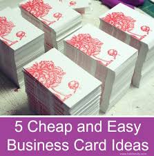 Cardstock and a gloss finish. 5 Cheap And Easy Business Card Ideas Thinking Outside The Sandbox Business