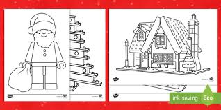 The original surface texture of the brickwork or masonry is not altered. Christmas Themed Building Brick Colouring Pages