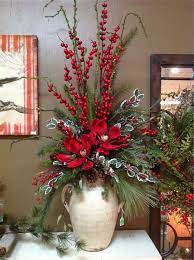 30 Amazing Front Porch Christmas Decorating Ideas Christmas Floral Christmas Flower Arrangements Christmas Floral Arrangements