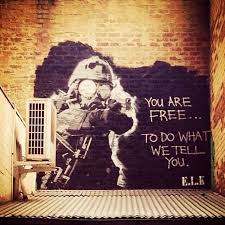 Tu Es Libre De Faire Ce Qu On Te Dit De Faire Par E L K A Melbourne Australie Banksy Art Protest Art Street Art Graffiti