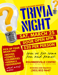 We want your trivia night to be a success, and advertising works. Create Free Trivia Night Flyers Postermywall