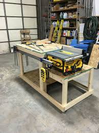 Workbench Table Saw Bench Table Saw Workbench Wood Working Projects Diy Wood Working Wood W In 2020 Table Saw Workbench Workbench Table Woodworking Bench Plans