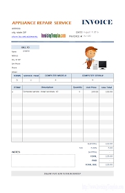 Auto Repair Invoicing Sample Within Car Service Invoice Template Free Download 10 Professional Invoice Template Appliance Repair Service Car Repair Service