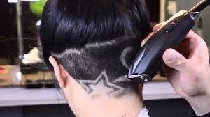 Blunt bob for chin length hair. How To Under Cut Freestyle Design Women S Side Shave Haircut Tutorial Youtube