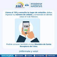 Sign up for facebook today and follow what interests you ecuadorian. Cnegobec A Twitter Importante Habilitamos La Linea Telefonica 150 Para Que Puedas Consultar Tu Lugar De Votacion Y Si Eres Miembro De Una Junta Receptora Del Voto Conoce Mas En