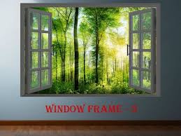 3d Window Forest Landscape Wall Decor Vinyl Poster Nature 3d Etsy In 2020 Landscape Walls Landscape Wall Decor Wall Vinyl Decor
