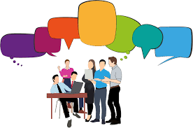 無料イラスト] 集まる人々と吹き出し - パブリックドメインQ：著作権フリー画像素材集