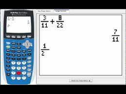 Where is the fraction button on a ti 83 plus? Fractions On A Ti 83 84 Youtube