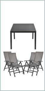 Browse our range of dining table and chair sets here. Garden Art Garden Premium Folding Armchair Aluminum Line Garden Chair Gray Amazon Co Uk Garden Outdoors