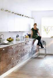 By definition a one wall kitchen layout is composed of a singular kitchen unit that is set up in one wall, covering all the basic needs in the kitchen. Rough Ready Plus Gleaming Minimal Kitchen Love Reclaimed Wooden Units Kitchen Remodel Kitchen Inspirations Kitchen Interior