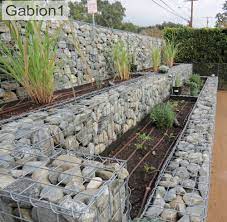 Gabion Vegetable Terraces Landscaping Retaining Walls Sloped Garden Garden Retaining Wall