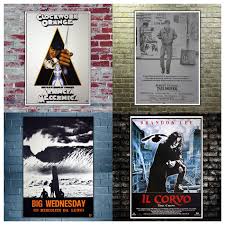 Plakat inspirowany filmem taksówkarz (1976) taxi driver z robertem de niro oraz jodie foster reż. 4 Cult Film Posters A Clockwork Orange Taxi Driver Catawiki