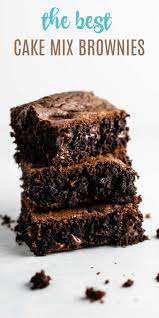 Brownies Made Using Chocolate Cake Mix These Are So Simple And So Fast To Make Chocolate Cake Mix Recipes Devils Food Cake Mix Recipe Recipes Using Cake Mix
