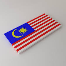 What does the flag of malaysia look like? 3d Malaysian Flag Model