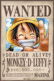 poster one piece wanted luffy 52x35 luffy anime one piece monkey d luffy