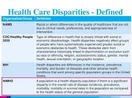 Generally, health disparity refers to a difference or gap in health status between varying racial and ethnic groups. Disparities In Access To Pain Medications Ppt Download