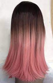 New Arrival Glueless Bob Straight Ombre Brown Pink Heat Resistant Synthetic Lace Front Wigs Sintetico Cabel Pink Ombre Hair Hair Collection Short Hair Balayage