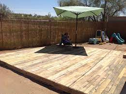 Pin By Kelli Michaels On On The Cheap Pallet Decking Backyard Outdoor