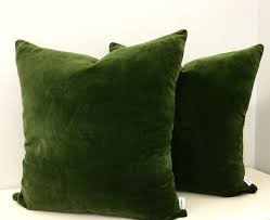 Moss Green Cotton Velvet Pillow Cover Green Pillows Decorative Pillows Green Velvet Cushion Couch Sofa Cov Green Pillows Velvet Pillow Covers Velvet Pillows