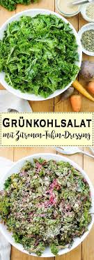 Grunkohlsalat Mit Zitronen Tahin Dressing Rezept Elle Republic Rezept Grunkohlsalat Grunkohl Rezepte Vegan Rohkost Rezepte