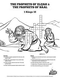 Elijah The Prophet 1 Kings 18 Sunday School Crossword Puzzles Help Your Kids Remember A Sunday School Preschool Sunday School Crossword Bible Stories For Kids