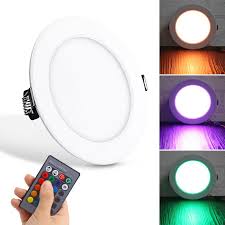 Recessed lighting is a type of home lighting in which fixtures are embedded into the ceiling. 5w 10w Round Rgb Led Panel Light Concealed Recessed Ceiling Lights With Remote Control Ac 85 265v Panel Light Recessed Ceiling Lightrgb Led Panel Light Aliexpress