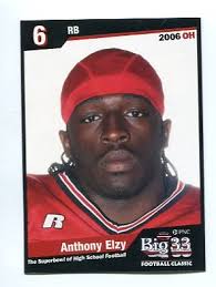 ANTHONY ELZY 2006 Big 33 Ohio High School card NORTH CAROLINA Tarheels  BUFFALO BILLS