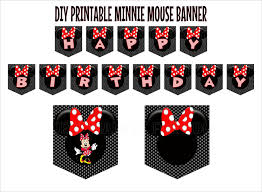 Birthday Banner Background Black And White Minnie Mouse Red With Black And White Polka Dot Background Birthday Banner Printable Diy Birthday Banner Birthday Themes For Adults Happy Birthday Lettering