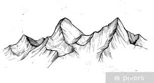 Hand Drawn Vector Illustration Mountain Peaks Outdoor Camping Wall Mural Pixers We Live To Change In 2021 Hand Drawn Vector Illustrations Mountain Drawing Mountain Drawing Simple Materials which i used to draw this drawing: pinterest