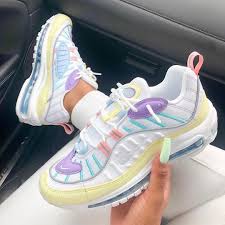 Nike Air Max 98 Pastel Link In Bio Um Zu Shoppen Uff Was Ein Heftiger Colorway Auf Dem 98er Perfekt Custom Nike Shoes Nike Air Shoes Cute Sneakers