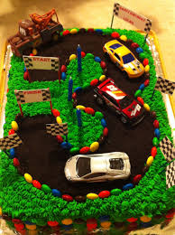 3rd Birthday Car Birthday Cake For 3 Year Old Boy 3rd Birthday Cake Race Car Track 3rd Birthday Cakes Cars Birthday Cake Boy Birthday Cake