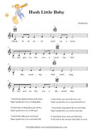Hush Little Baby Lullaby Nursery Songs Nursery Rhymes Lyrics Children Songs Lyrics