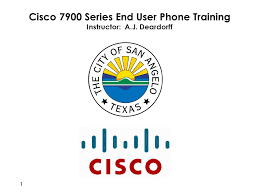Cisco 7900 Series End User Phone Training Instructor: A.J. Deardorff ppt  download