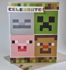 It's a 4ft x 4ft foam board decor handmade by me in about 45 minutes from start to finish. 17 Ideas Minecraft Card Birthday Minecraft Birthday Card Birthday Cards For Boys Birthday Cards Diy