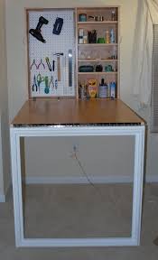 Sawdust Therapy Creates A Custom Wall Mounted Craft Storage Solution For Their Client Craft Storage Solutions Craft Cabinet Diy Sewing Table