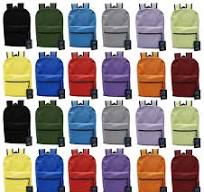 Bulk Backpacks, 24 Pack Zippered 17" Outdoor Travel Gym Corporate Events Bag