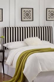 Black And White Striped Headboard Queen Stripes Striped Furniture Upholstered Headboard White Headboard