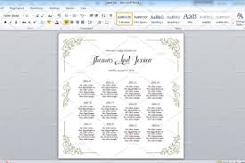 Wedding Seating Chart Poster Microsoft Change Details Open
