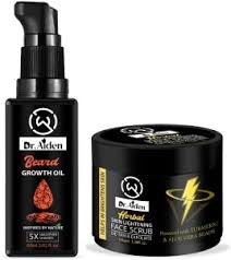 Dr Aiden Beard Hair Growth Oil & Herbal Skin Lightening Scrub For men Price  in India