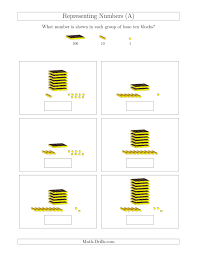 The Representing Numbers To 999 With Base Ten Blocks A Math Worksheet From The Base Ten Blocks Worksheet Page At Math Base Ten Blocks Base Ten Base 10 Blocks