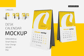 1,000+ vectors, stock photos & psd files. Desk Calendar V08 Mockup Set In Stationery Mockups On Yellow Images Creative Store