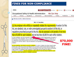 Osha 70k Fine For Willfully Or Repeated Violations Salon Occupational Safety Occupational Health And Safety Occupational Safety Health Administration