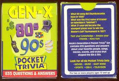 Nov 14, 2021 · music trivia quiz questions with answers 70s 890s 90s. Pocket Trivia Gen X 80s 90s Board Game Boardgamegeek