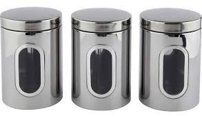 Set of 3 frosted glass tea coffee sugar. Buy Argos Home Set Of 3 Window Canisters Storage Jars And Sets Argos